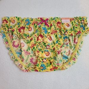 VTG Cacique Silky Satiny Nylon Ruffle Hipster Panty Plus Size 2X